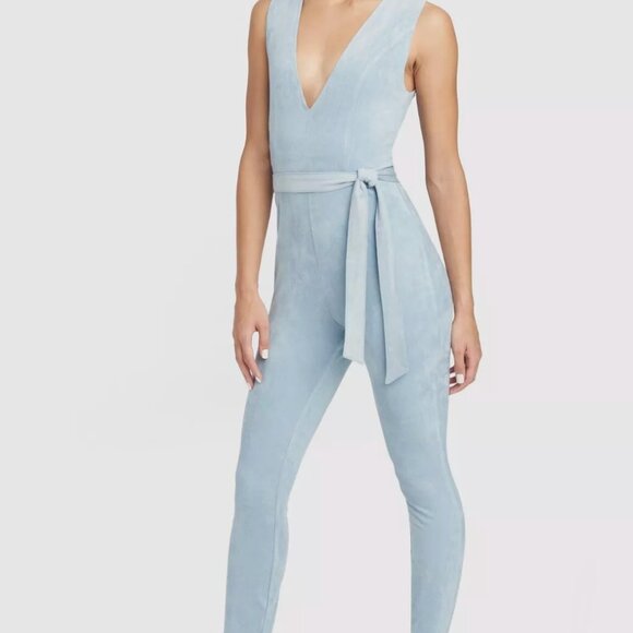 Bebe Faux Suede Women's Jumpsuit Size Small - Picture 2 of 8